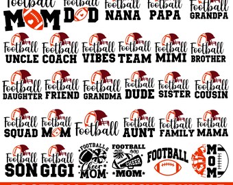 Football Svg bundle,Football Mom svg,Football Family SVG Bundle, Football Dad svg,Football player svg,Football Nana svg,Football Shirts svg,