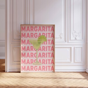 マルガリータアートプリント 寮の部屋の装飾 カクテルウォールアート キッチン印刷可能 パーティー装飾プリント トレンディなウォールアート 美的装飾 バーポスター アルコール