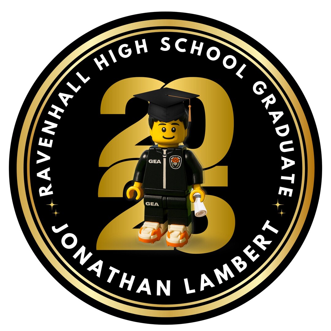 Graduation Memory Disc With Stand — Custom Photo Avatar, Brick, Cartoon ...