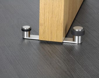 Brass or Stainless Steel Rotating Door Stop (For doors up to 100mm) - Screw Installation, I-253 EVI Hardware