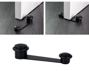 Brass or Stainless Steel Rotating Door Stop (For doors up to 70mm) - Adhesive or Screw Installation, I-152 EVI Hardware