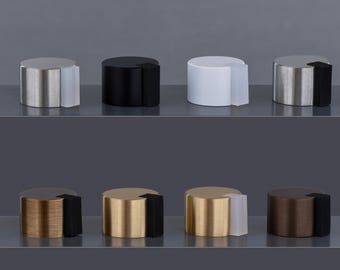 3M Türstopper mit Klebefläche – Groß (28 cm Ø), in Edelstahl oder Messing, zur Bodenmontage, I-391 EVI Hardware