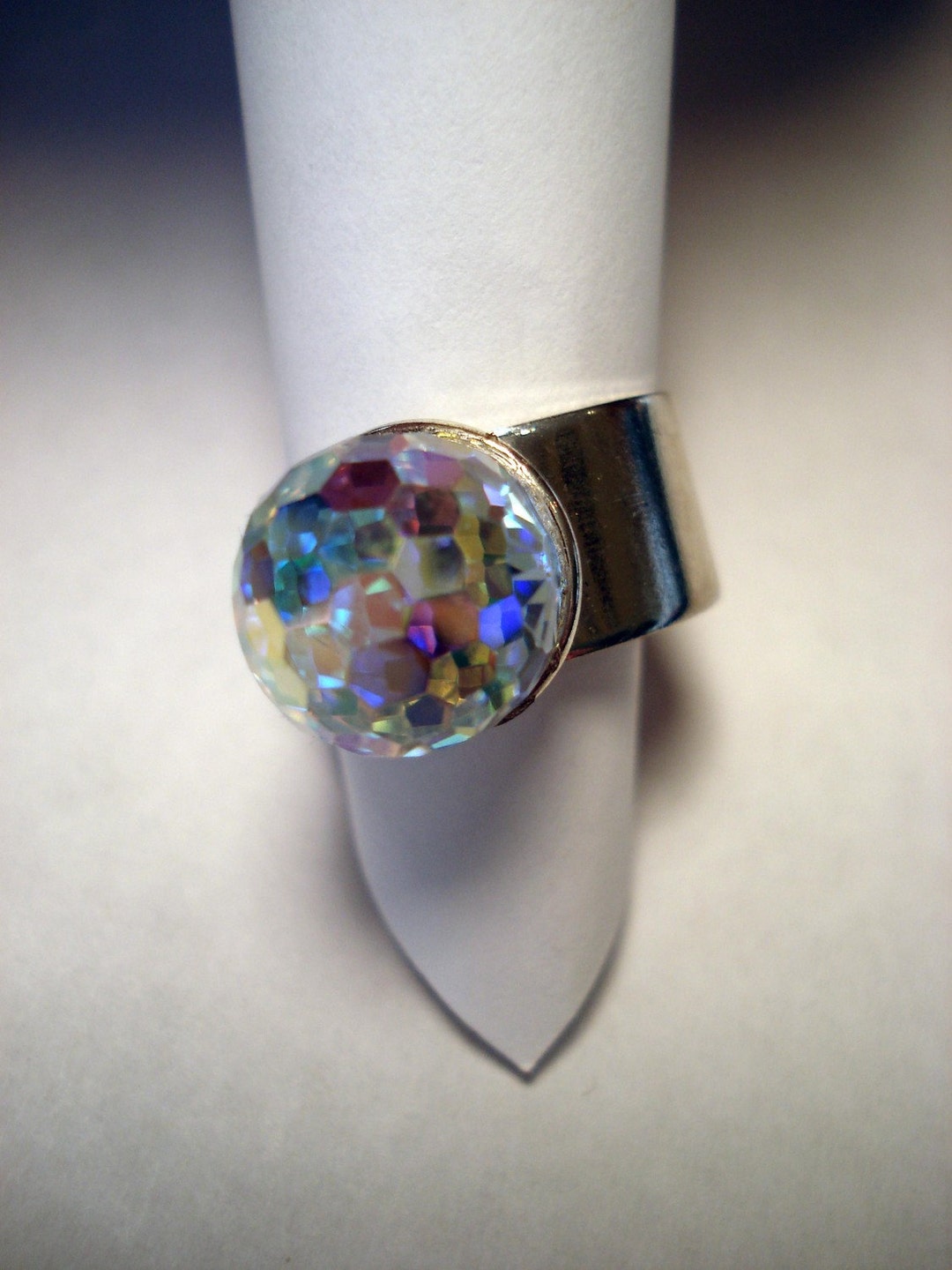 SWAROVSKI リング　Nirvana オーロラカラー AUTHENTIC SWAN SIGNED SWAROVSKI NIRVANA AURORA BOREALIS RING