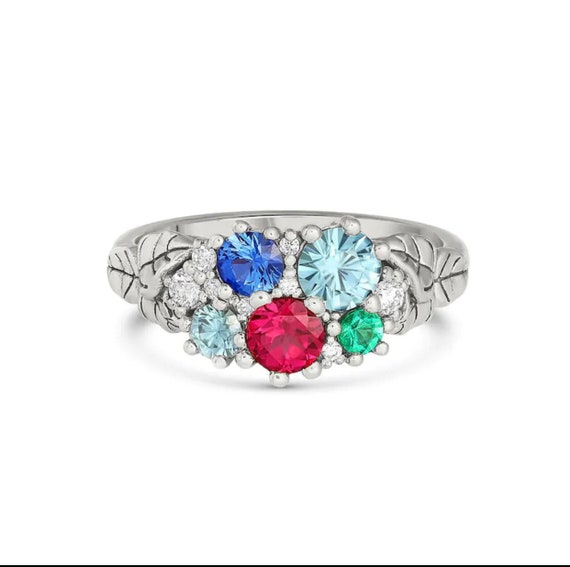 Grandchildren birthstone shop ring
