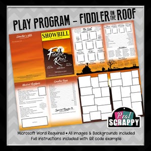 School Play Program Templates, Microsoft Word - Fiddler on the Roof