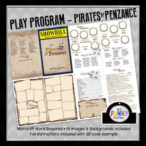 Sjablonen voor schoolprogramma's, Microsoft Word - Pirates of Penzance