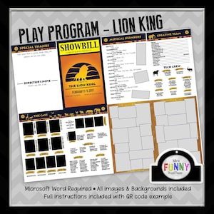 Schulspielprogramm Vorlagen, Microsoft Word - König der Löwen