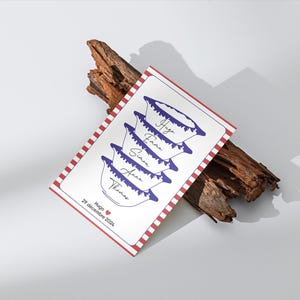 Anúncio/pôster de tigelas bretãs personalizáveis - Pôster de família personalizável - Presente original e feito na Bretanha