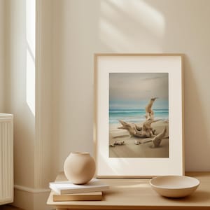 Driftwood Beach Print, Coastal Driftwood Digital Print, Wall Art Décor For Kitchen, Living Room, Office, Café or Gift for Beach Lover