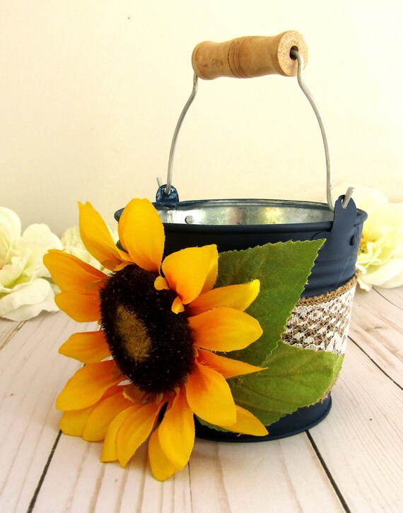 sunflower flower girl basket