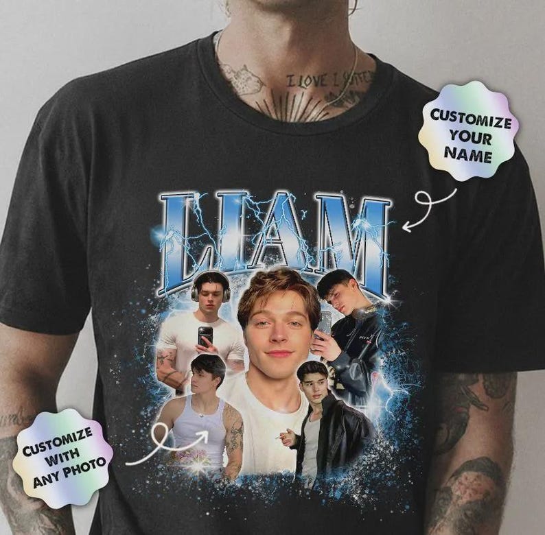 Custom Girlfriend Shirt, Bootleg Photo Shirt, Gifts For Him, Husband, Boyfriend