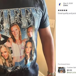 Custom Girlfriend Shirt, Bootleg Photo Shirt, Wifey Shirts, Gifts For Him, Husband, Boyfriend image 12