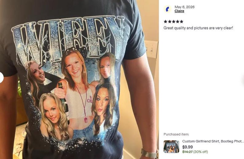 Custom Girlfriend Shirt, Bootleg Photo Shirt, Wifey Shirts, Gifts For Him, Husband, Boyfriend image 12