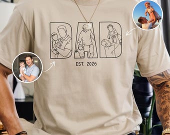 Kundenspezifisches Vati-Hemd Vatertagsgeschenke, Papa-T-Shirt, personalisiertes Foto-Hemd für Vati, Geschenk für Ehemann