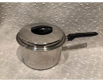 Casserole Amway Queen 1QT (environ 1L) Avec Couvercle - Acier Inoxydable 18/8 Multi-couches - Occasion Fonctionnelle