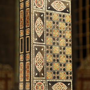 Juego de backgammon y ajedrez de madera con mosaico de lujo / Regalo hecho a mano de alta calidad