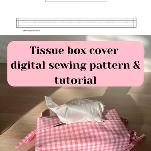 Taschentuchbox Bezug mit Bindebändern | Digitales Schnittmuster