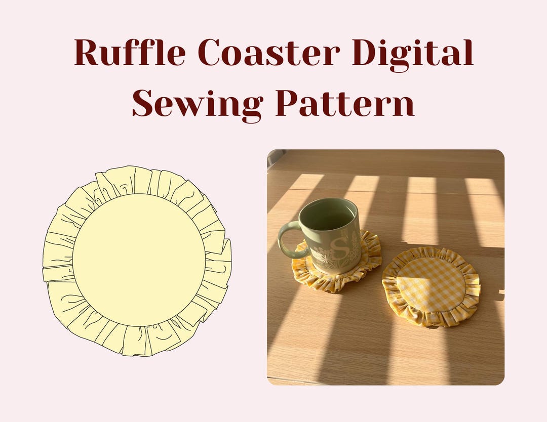 Ruffle Coasters | Digital Sewing Pattern - Etsy