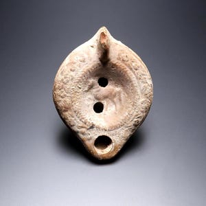 Ancient Roman Oil Lamp: Cyprus Horse Motif, Maker&#39;s Mark, Met Museum Parallel