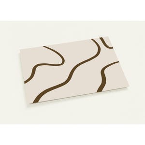 10er Set: A6 Postkarte – Minimalistische Kunstkarte in Beige & Braun – Line Art