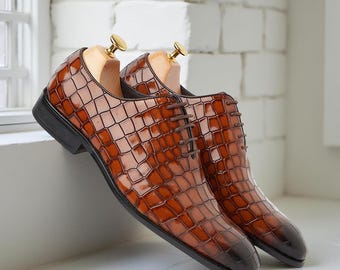 expensive brown dress shoes Marquis Oxford Brown Leather Sole Dress Shoes