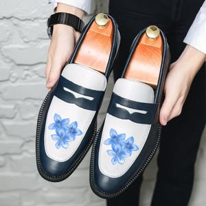 blue dress for baby girl Bella Belle Women's Blue Wedding / Bridal Shoes - Block Heel - Floral main image 0