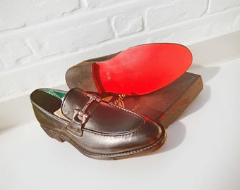 Handgefertigte schwarze Leder-Bit-Loafers: Herren-Formelle Schuhe