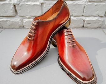 Handmade Leather Whole cut Oxford Shoes Classic Men’s Dress Shoes