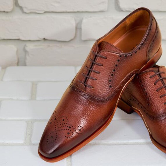Men\'s Brown Leather Dress Oxfords - Classic Wingtip Style Beaumont Wingtip Oxford Clearance Men main image 4
