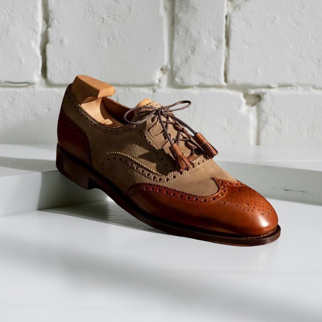 Mens Suede Saddle Shoes - Etsy display picture 1