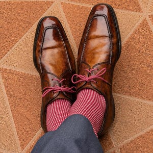 Men's Brown Leather Derby Shoes Handmade Dress Formal Wedding Business Classic Lace Up Footwear