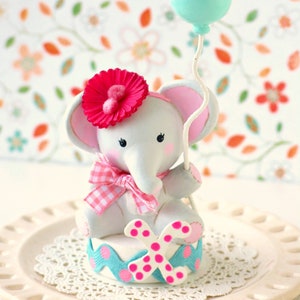 Elephant Cake Topper, Elephant Baby Shower Cake Topper, Safari Cake Topper, Safari Birthday, Jungle Baby Shower Cake Topper, Paper Clay,Wood