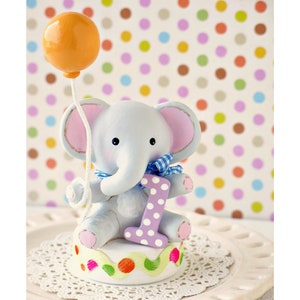 Elephant Cake Topper, Elephant Baby Shower Cake Topper, Safari Cake Topper, Safari Birthday, Jungle Baby Shower, Boy Cake Topper, Paper Clay