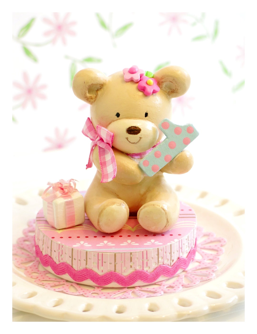 Teddy Bear Cake Topper - Etsy