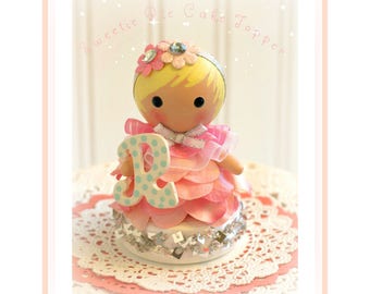 Baby Shower Cake Topper Girl, 1st Birthday Girl, Elegant Baby Shower Gift Girl, Flower Petal Cake Topper, Baby Shower Décor, Toddler Girl