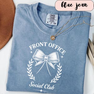 Front Office Social Club Shirt, Personalized School Front Office Shirt, Reception Shirt, Front Office Crew Shirt, Front Office School Shirts