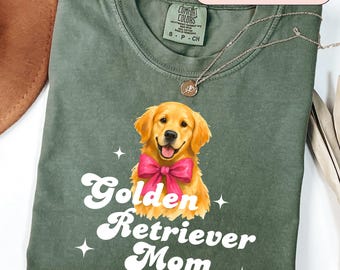 Golden retriever moeder shirt voor hondenliefhebbers cadeau voor gouden moeder comfort kleuren hondenliefhebber shirt, shirt voor huisdier, shirt gouden hond, shirt hond, moeder cadeau hond