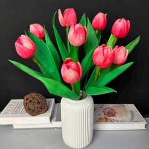 Maisschalen-Tulpenstrauß | Umweltfreundliches Kunstblumenarrangement, getrocknete Blumen, einzigartiges Geschenk für Sie, Oma, Mutter, Freund, Abschlussgeschenk