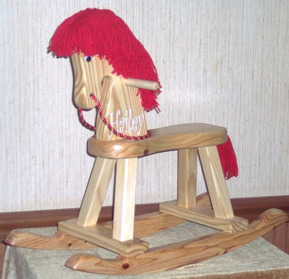 Personalized Toddler Wooden Horse Tickle Me Elmo Inspired Etsy