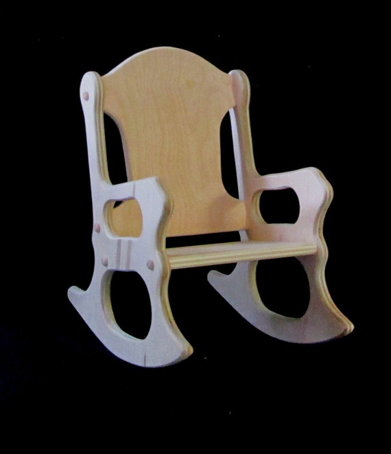 unfinished child's rocking chair