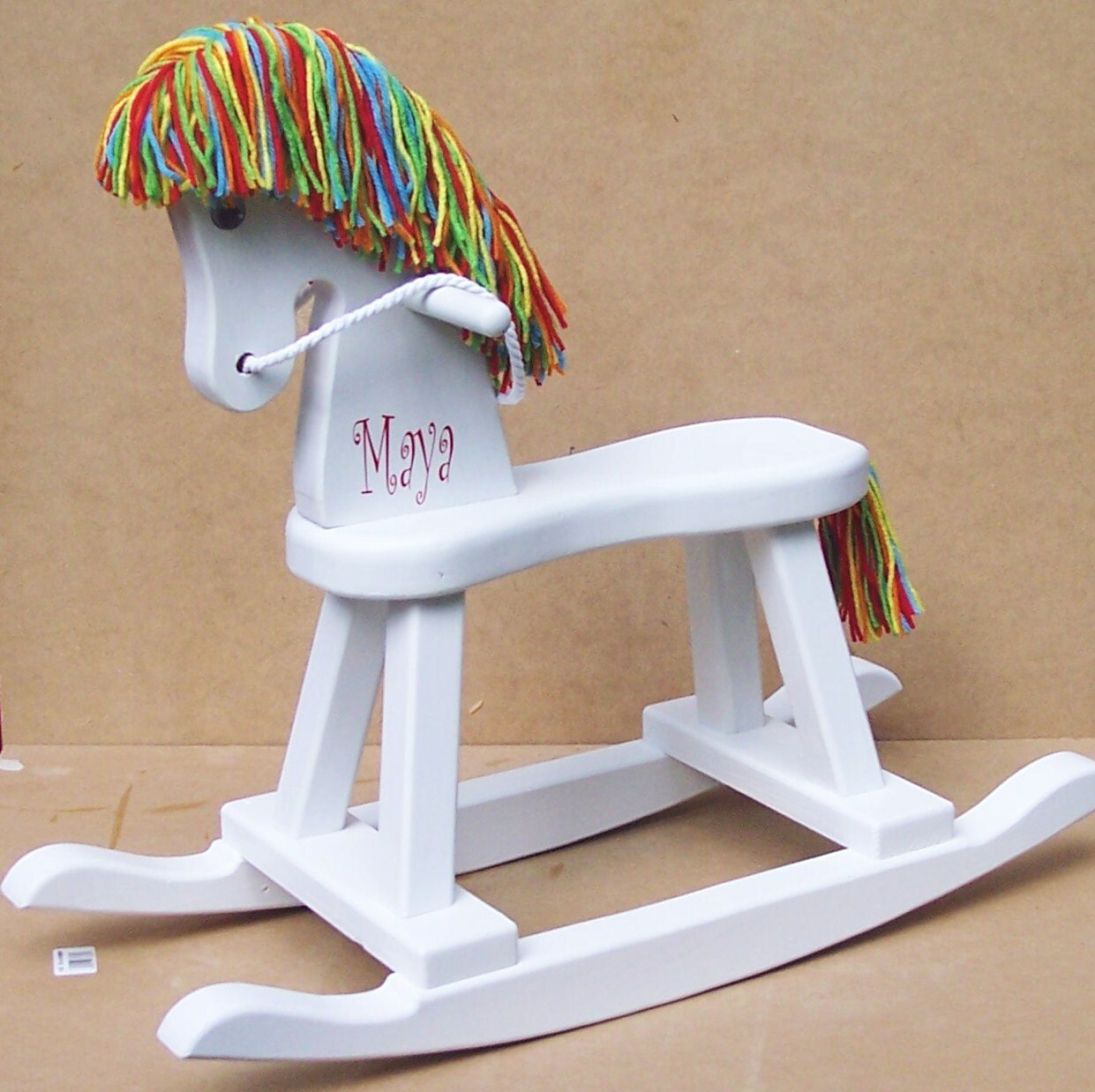 rainbow rocking horse