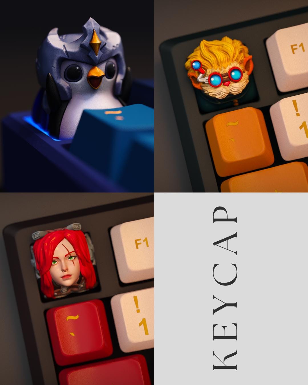 Custom Handmade Artisan Keycap | Unique Sculpted Mechanical Keyboard ...