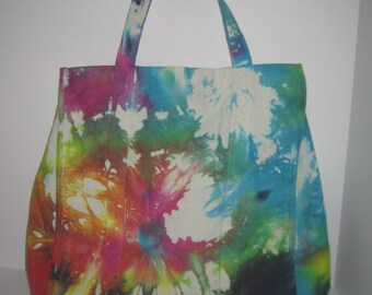 Tie Dyed Canvas Tote Bag... Free Shipping