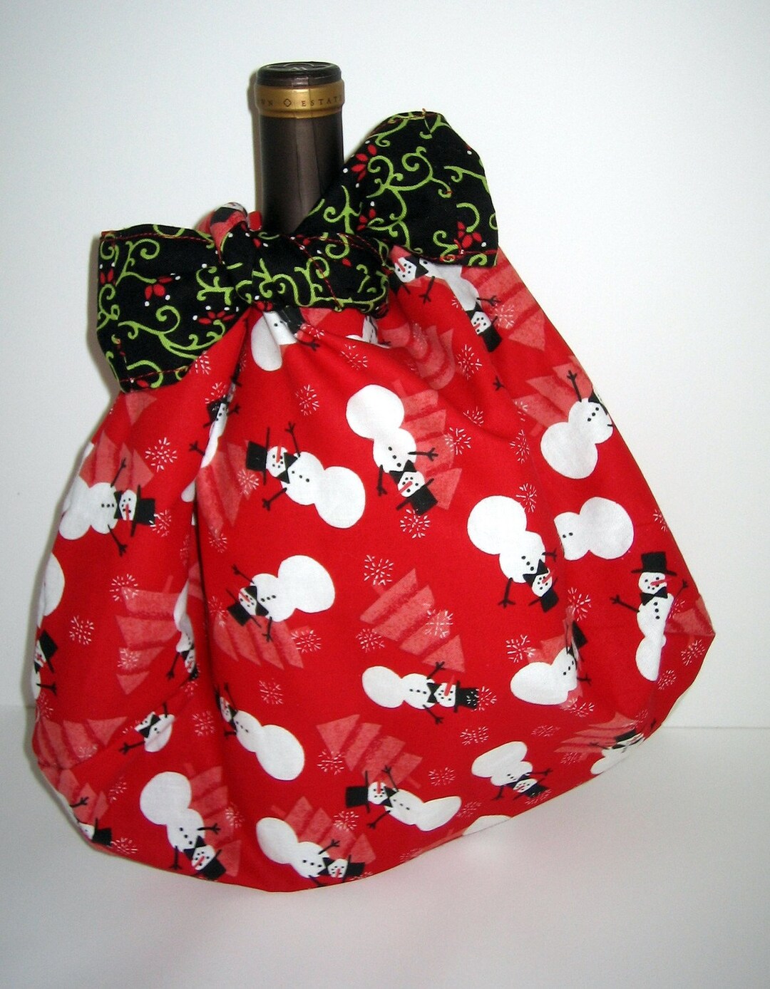 Reversible Tote Bag/ Gift Wrap Bag Christmas Fabric... Free Etsy