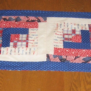 Patriotic Table Runner...SALE.. Free Shipping 4th of July image 4