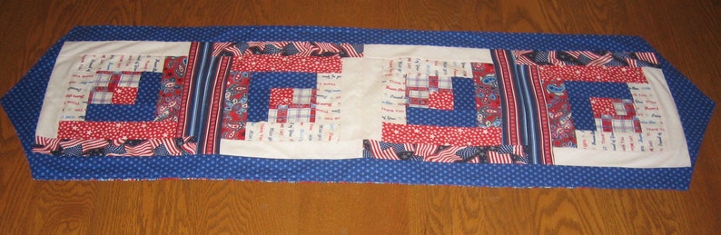 Patriotic Table Runner...SALE.. Free Shipping 4th of July image 4