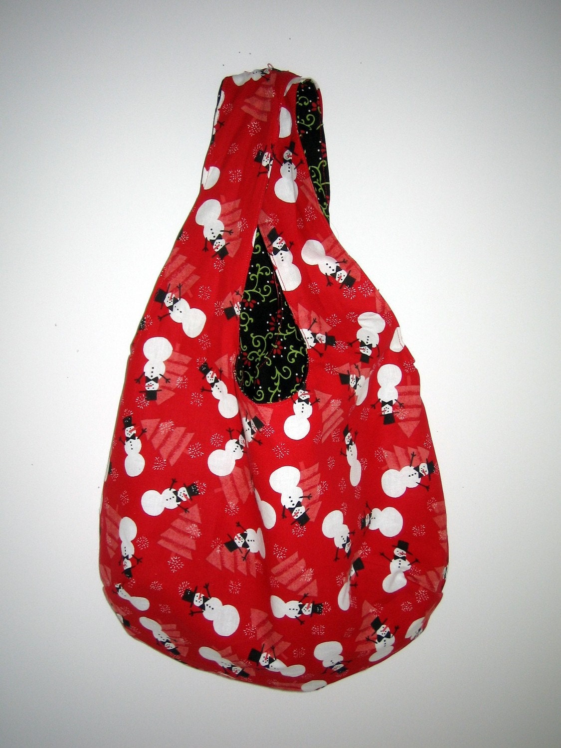 Reversible Tote Bag/ Gift Wrap Bag Christmas Fabric... Free Shipping