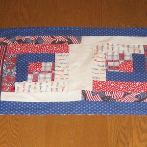 Patriotic Table Runner...SALE.. Free Shipping 4th of July image 1