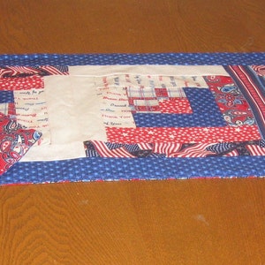 Patriotic Table Runner...SALE.. Free Shipping 4th of July image 2