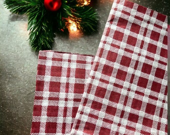 20 Large Tissue Paper sheets Plaid gift present wrapping craft supply packaging holiday red white bulk Valentines  20 x 30" inch Supplies